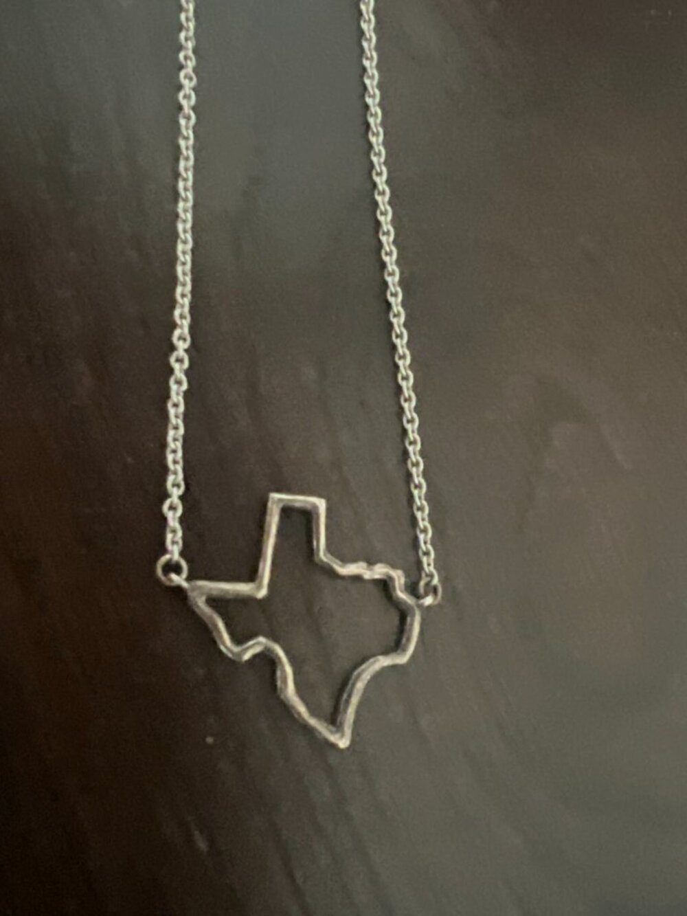 James Avery Texas Outline Charm Pendant Necklace sterling silver retired design